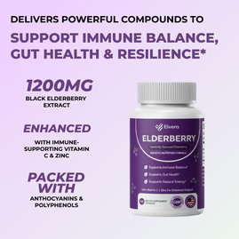 Elvera Gut Support Complex with Elderberry, Zinc & Vitamin C