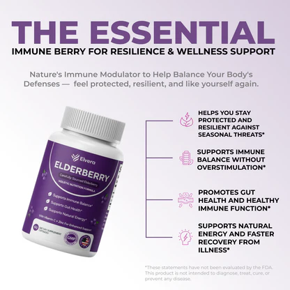 Elvera Gut Support Complex with Elderberry, Zinc & Vitamin C